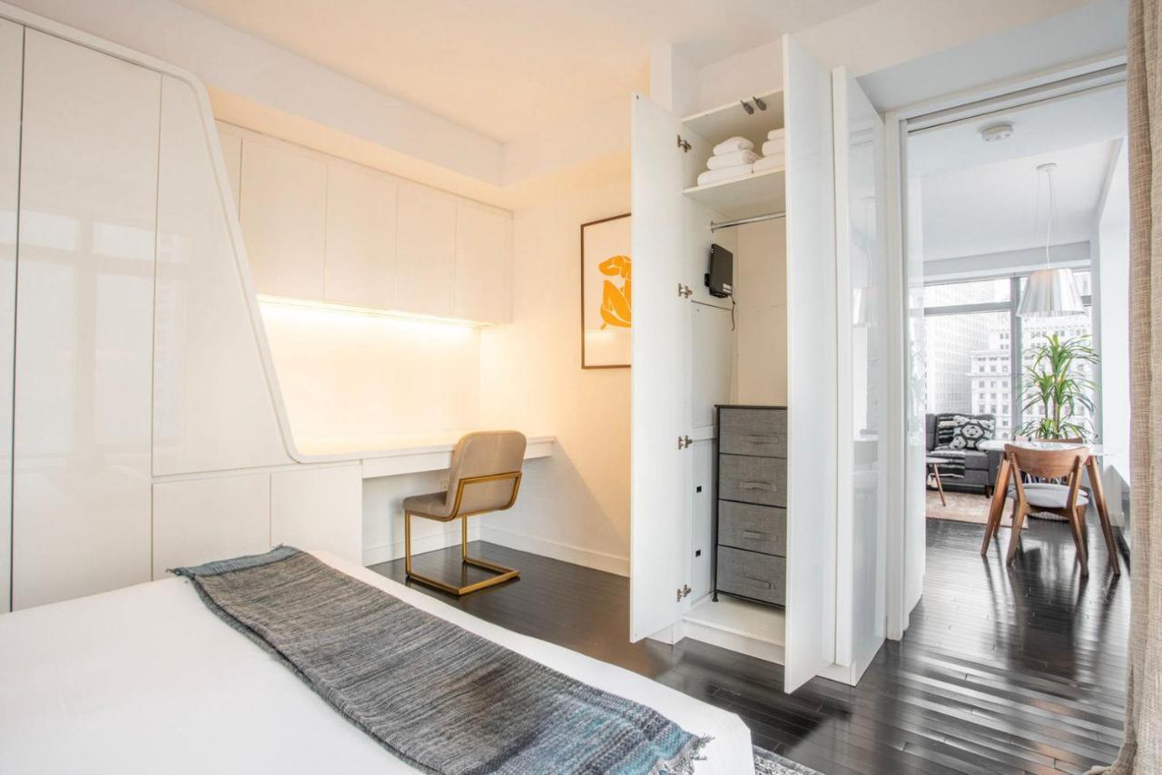 Financial District 1br W Wd Gym Elevator Nyc-1361 Appartement New York